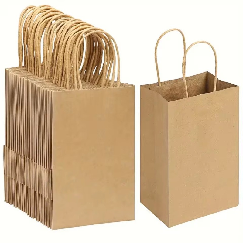 Event Party Shop - 5/10 szt. Brązowe torby papierowe kraft