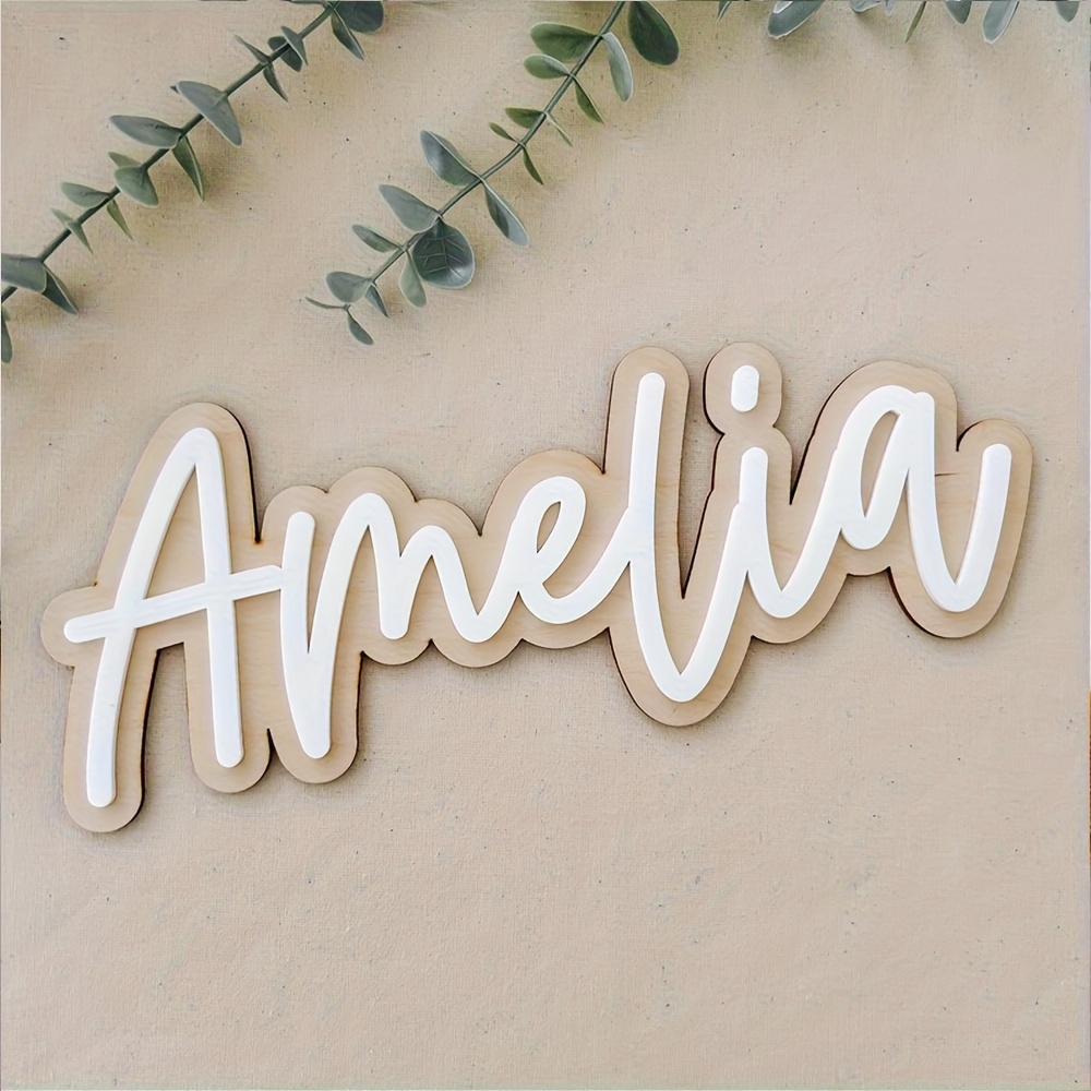 Eve Party - Personalizowana, dwuwarstwowa drewniana tabliczka z imieniem