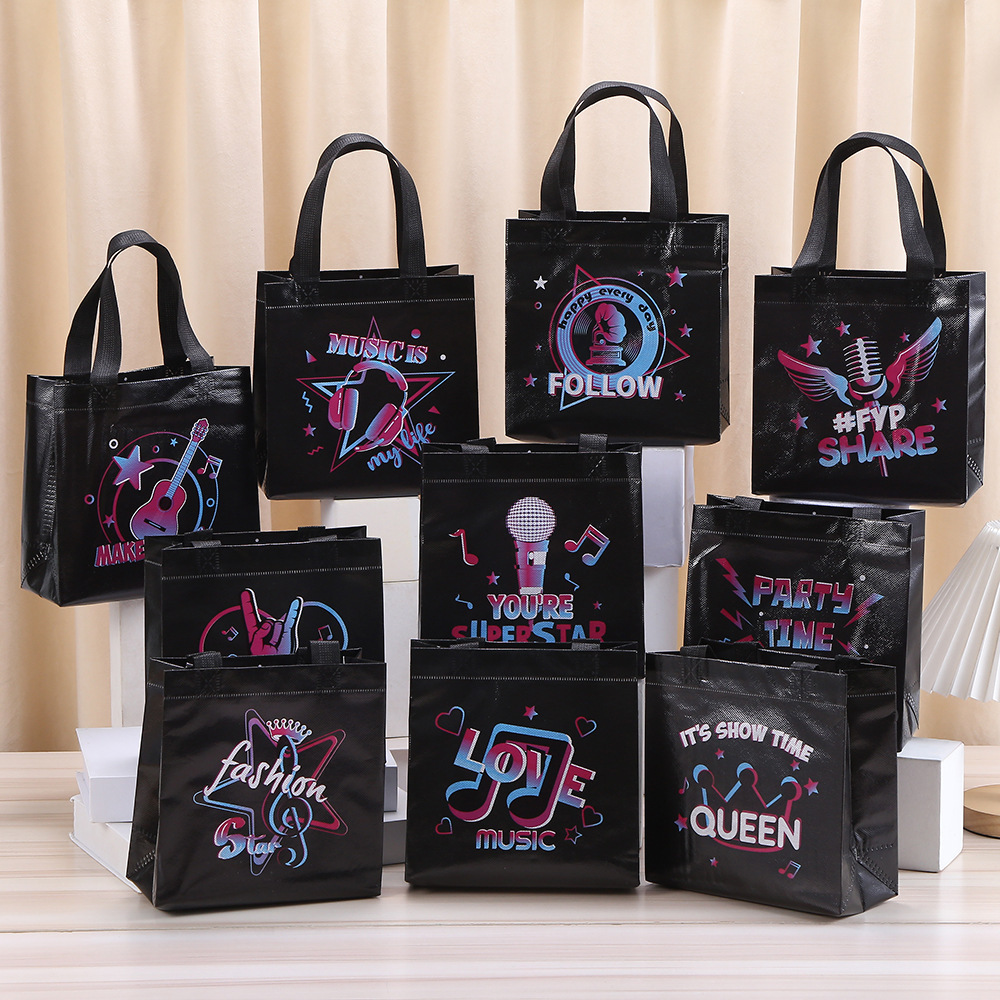 Event Party Shop - 10 szt. Czarne torby na prezenty