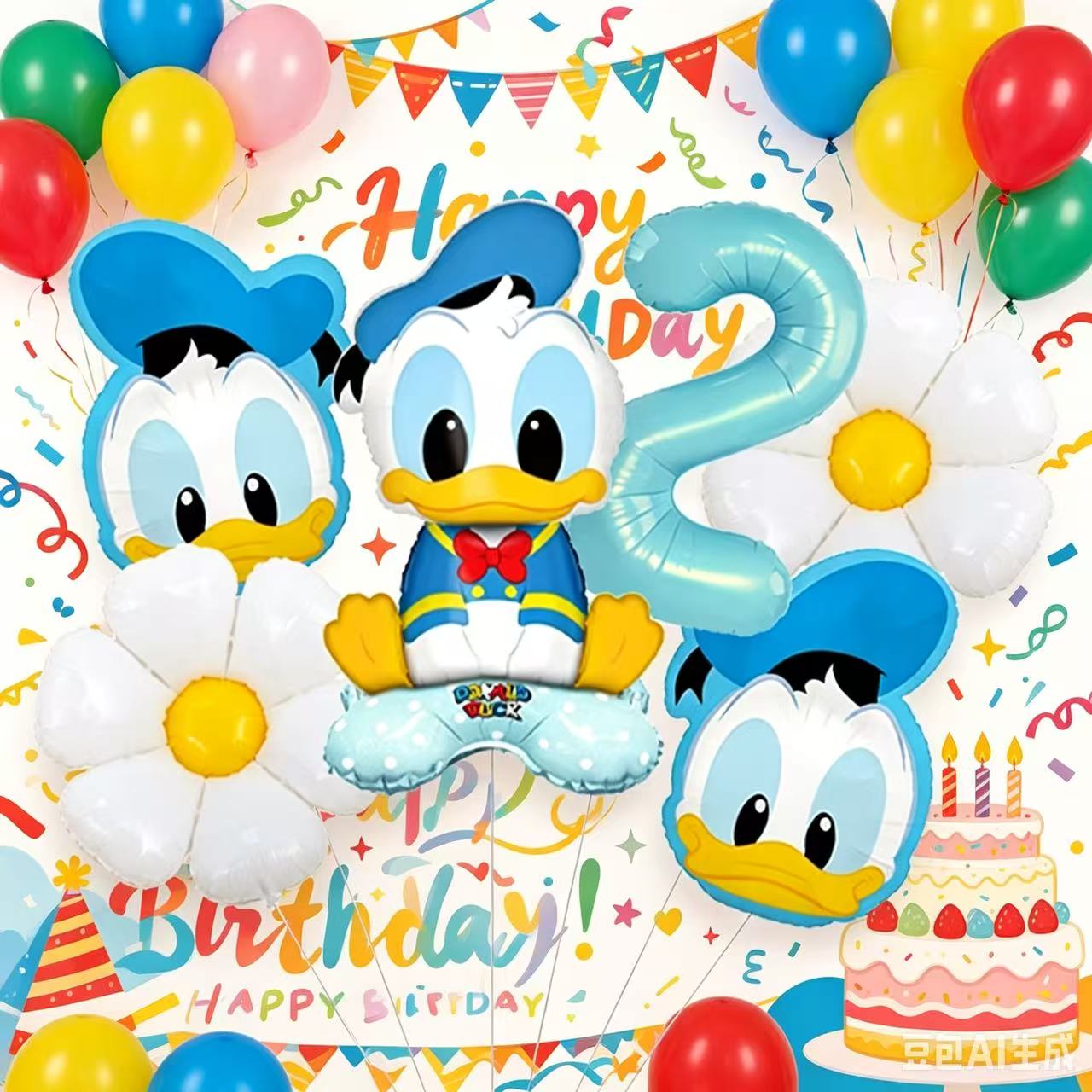Balloon Arch Kit - Zestaw Łuku Balonowego z Kaczorem Donaldem,