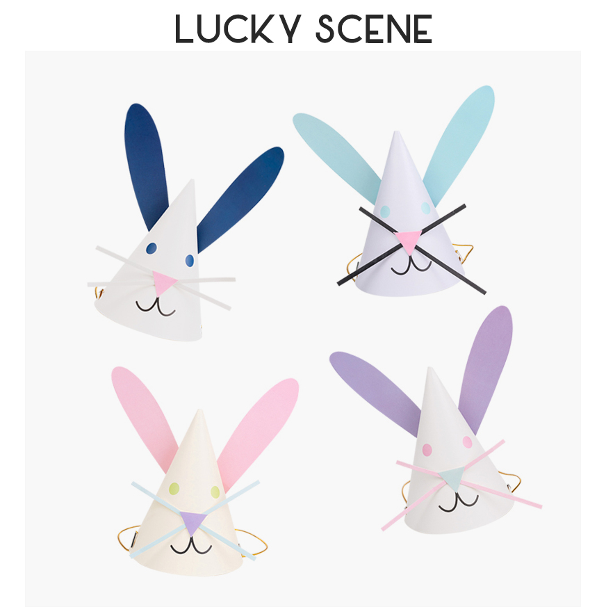 Party Hat Cone - Bunny Ears czapka urodzinowa Cute Bunny