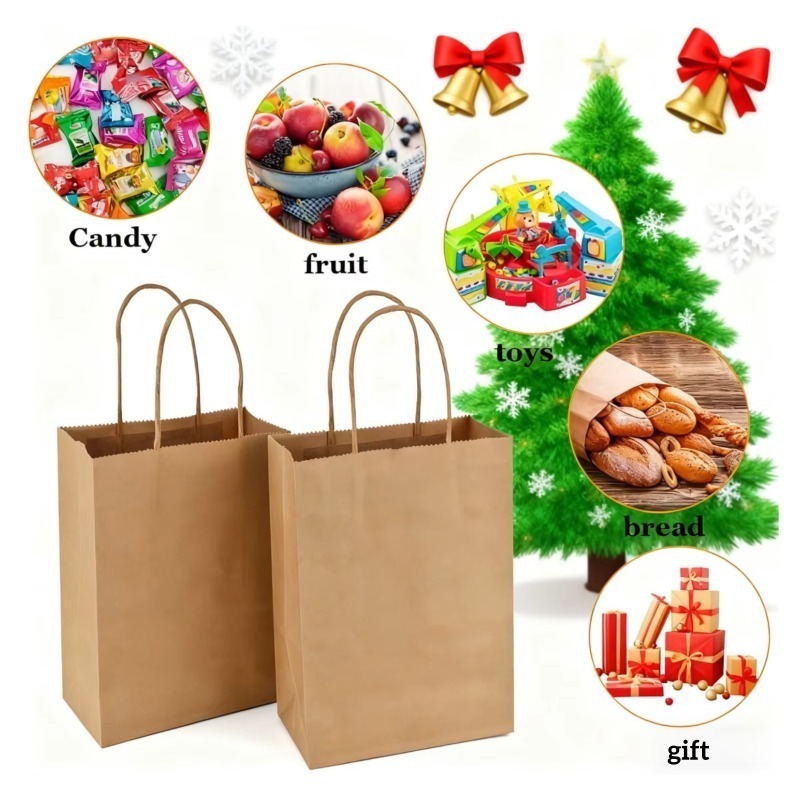 5/10 szt. Brązowe torby papier – Event Party Shop recenzja i cena