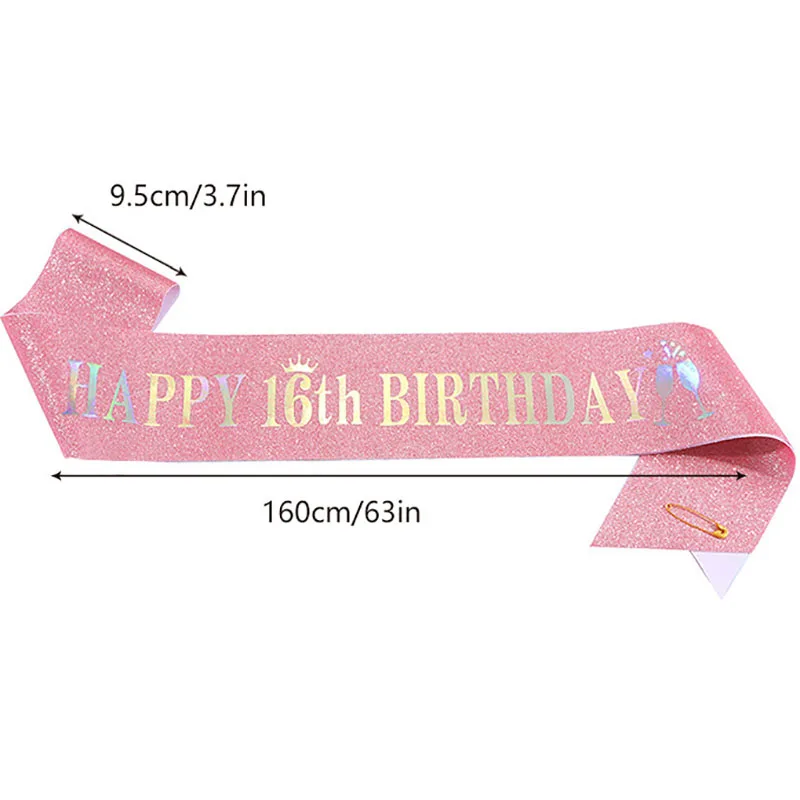 Happy 10th 13th 16th 21st 30th – Birthday Sash Glitter recenzja i cena