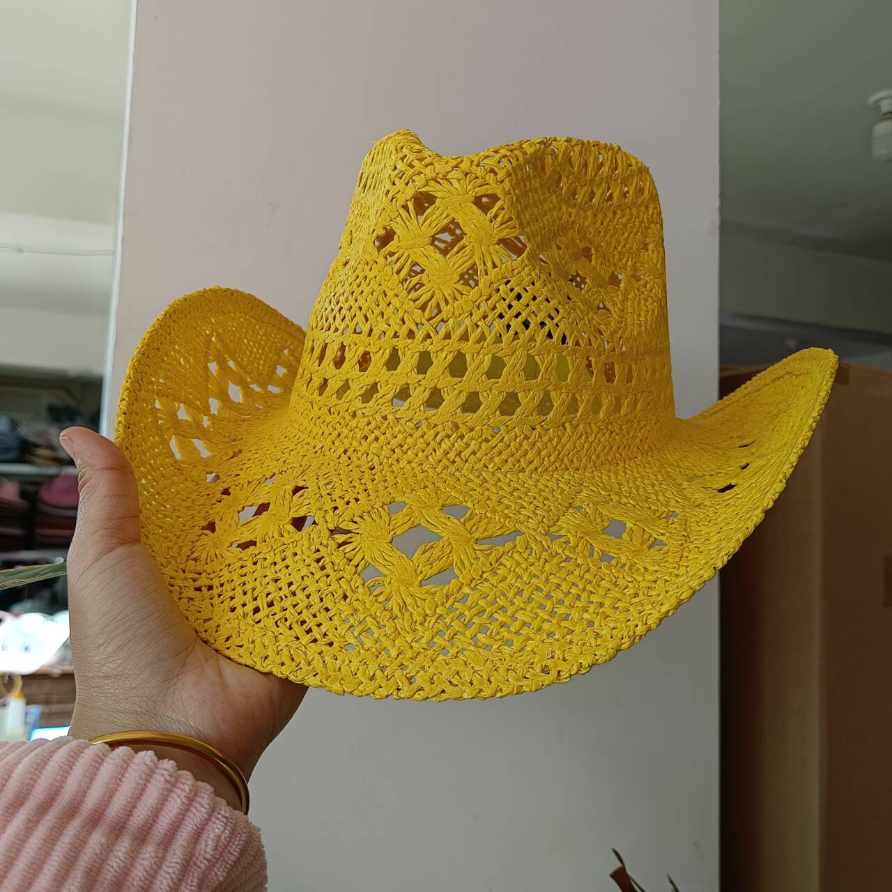 Kapelusz kowbojski ze słomy, n – Paper Straw Color recenzja i cena