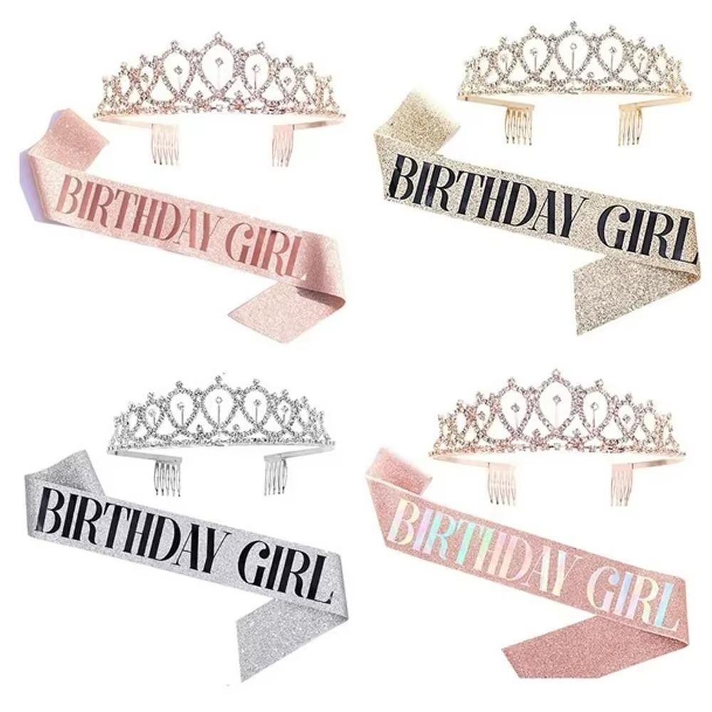 2 szt./zestaw Nowa Brokatowa K – Birthday Sash Glitter recenzja i cena