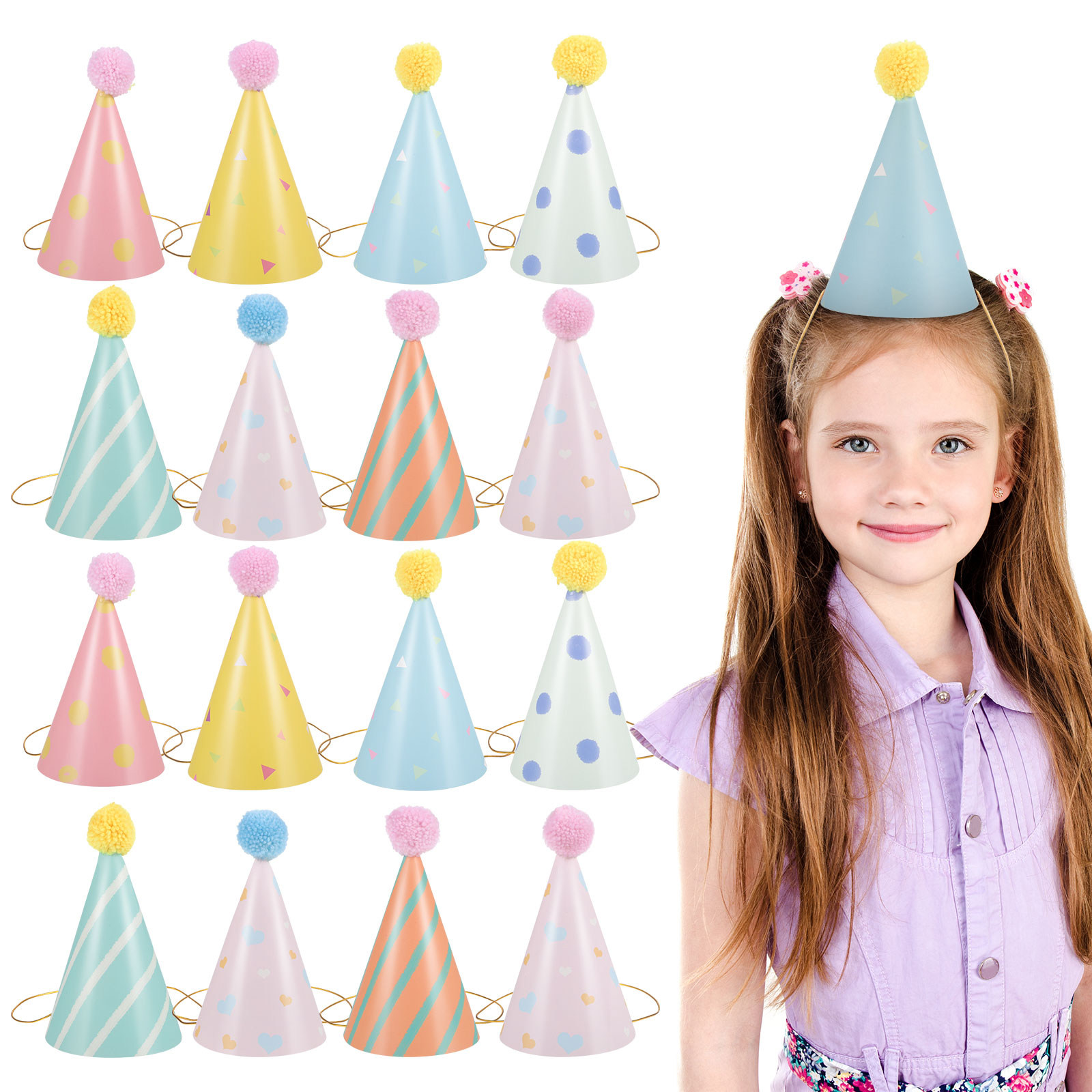 14 szt. Papierowych kapeluszy  – Party Hat Cone recenzja i cena