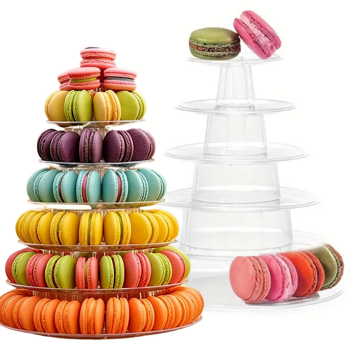1 szt. 6-poziomowy okrągły pla – Cupcake Stand Tier recenzja i cena