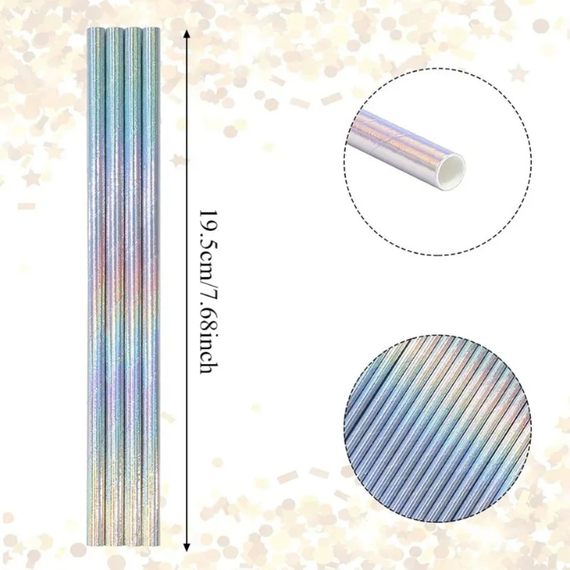25/50/100 SZT. Srebrne Laserow – Paper Straw Color recenzja i cena