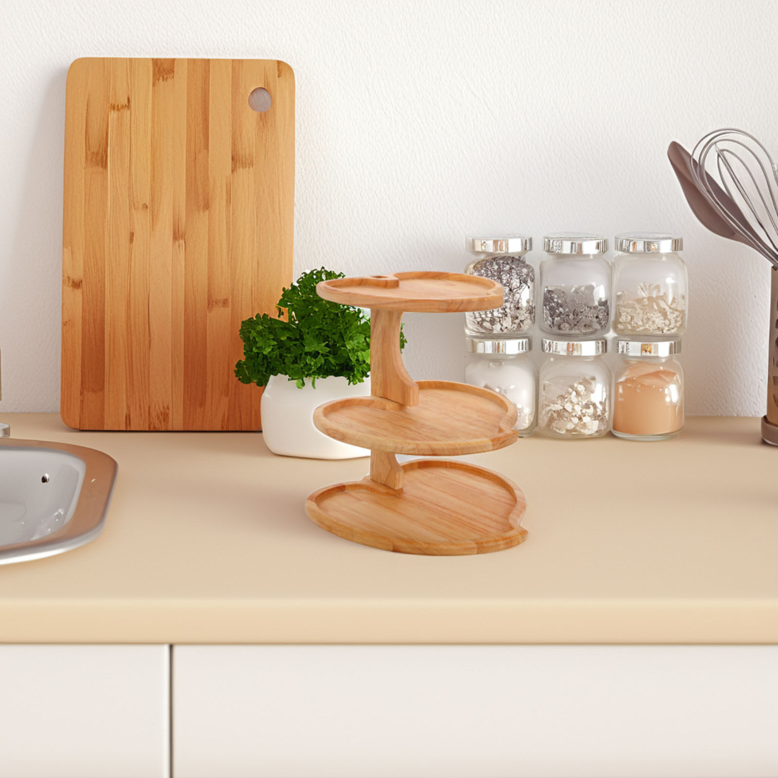 Trzypoziomowy drewniany stojak – Cupcake Stand Tier recenzja i cena