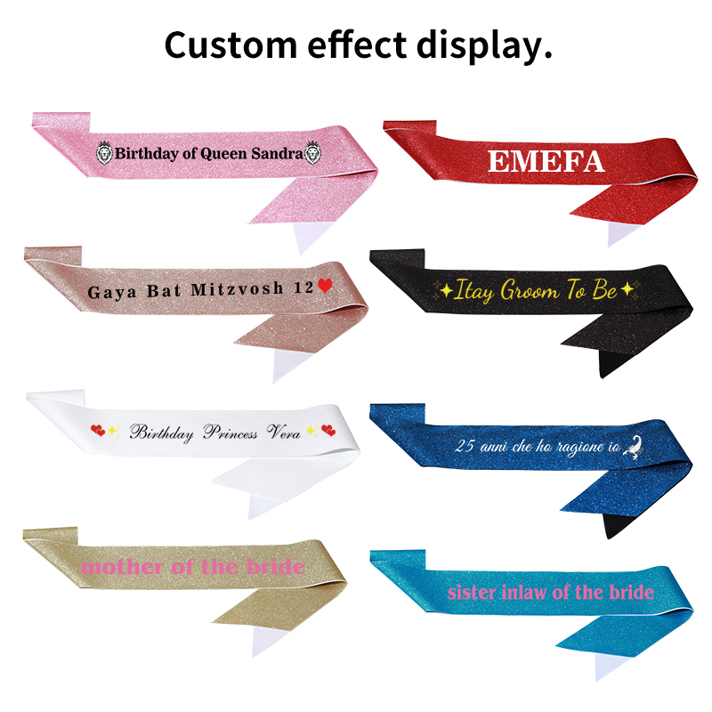 Diy Custom Glitter Satin Sash  – Birthday Sash Glitter recenzja i cena