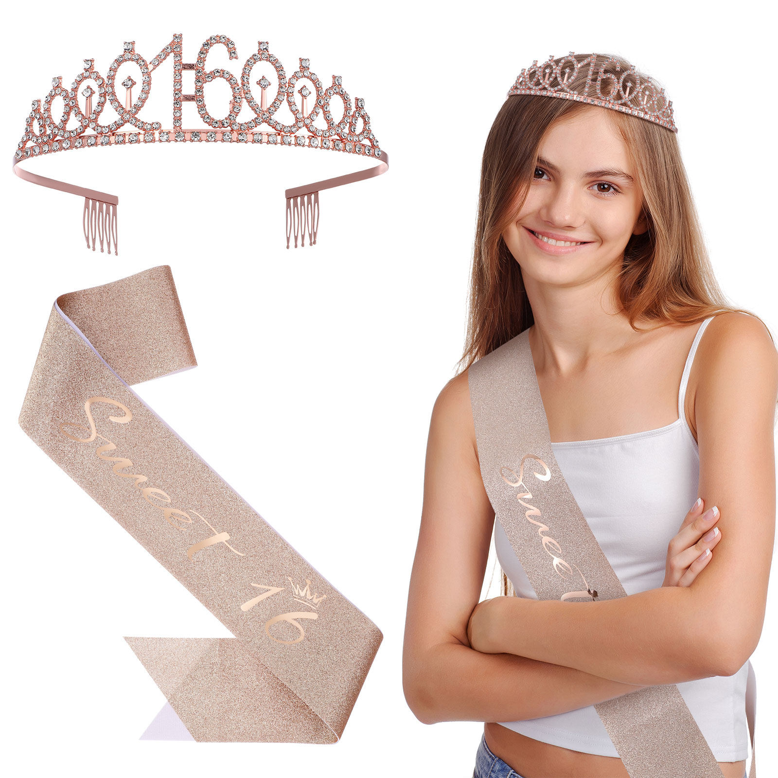 1 Zestaw Błyszcząca Tiara Urod – Birthday Sash Glitter recenzja i cena